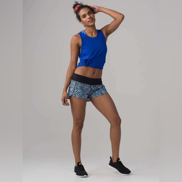 Lululemon Athletica Black and Blue Athletic Shorts - Picture 1 of 6